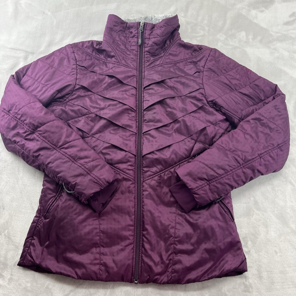 Columbia Kaleidaslope II Jacket Women Large Purple Omni Heat Thumb Holes Outdoor